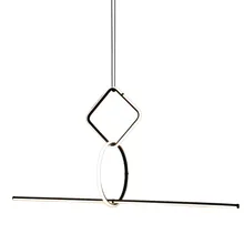  Nordic Modern Geometric Pendant Lights Living Room Restaurant Bar   designer individual creative Art line Hanging Lamps Fixtures 