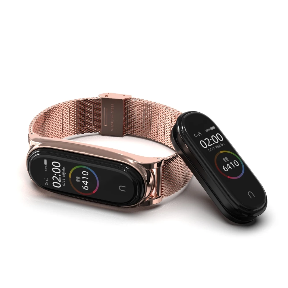 Для Mi Band 5 металлический браслет для Xiaomi Bend 4 ремешки на запястье Correa Miband 3 Смарт NFC