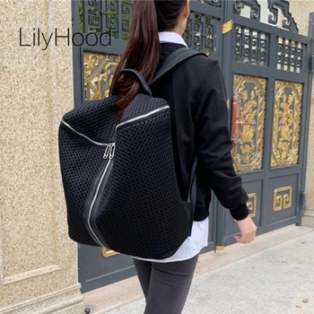 

Over Large Hollow Out Farbic Backpack Female Fabric Big Capacity Travel Weekend Overnight Knapsack Bag Women Large Size Backpack