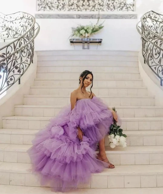 purple wedding dress | Purple wedding dress, Purple wedding gown, Striped wedding  gown