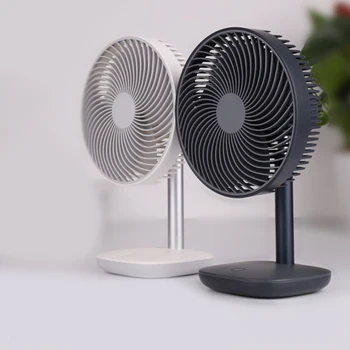 

Desktop Fan 3000Mah Battery Capacity Usb Charging Low Noise 4 Modes Wind Speed Cooling Oscillating