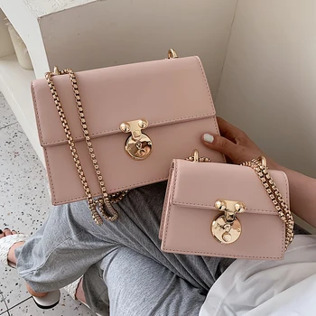

Texture PU Leather Chain Hand Bag Women's 2020 Fashion Chain Designers Shoulder Shoulder Bag Queen Mini Bag