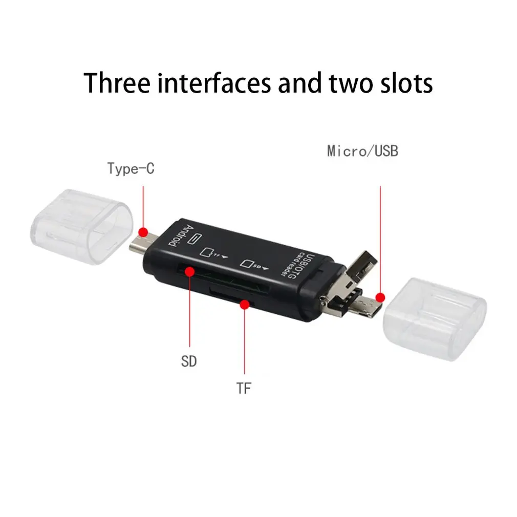 3.1Type-C 5-В-1 Кардридер мобильного телефона Dual-Применение считыватель карт OTG мульти-Функция кард-ридер устройство для считывания с tf-карт