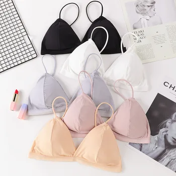 

Triangle Bralette Sexy Bras For Women Wireless Underwear Push Up Bras Lingerie Solid Color Female Brasserie