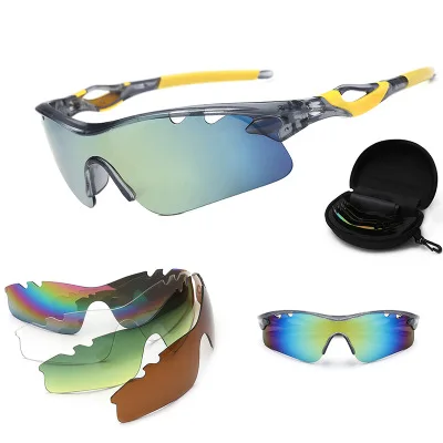 

2020 new Polarized Sports Men Sunglasses Road Cycling Glasses Mountain Bike Bicycle Riding Protection Goggles Eyewear 5 Lens