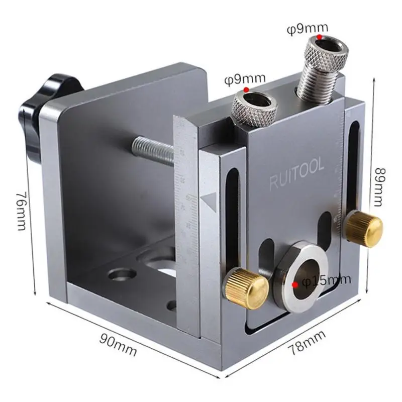 Aluminium Alloy Drilling Hole Jig Tools Oblique Orifice Positioning Location Accuracy for Woodworking Positioner Punch Locator - Color: a