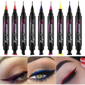

BellyLady Double-end Liquid Eyeliner Wing Waterproof Lasting Quick Dry Red Brown Eye Liner Women Make Up Tool