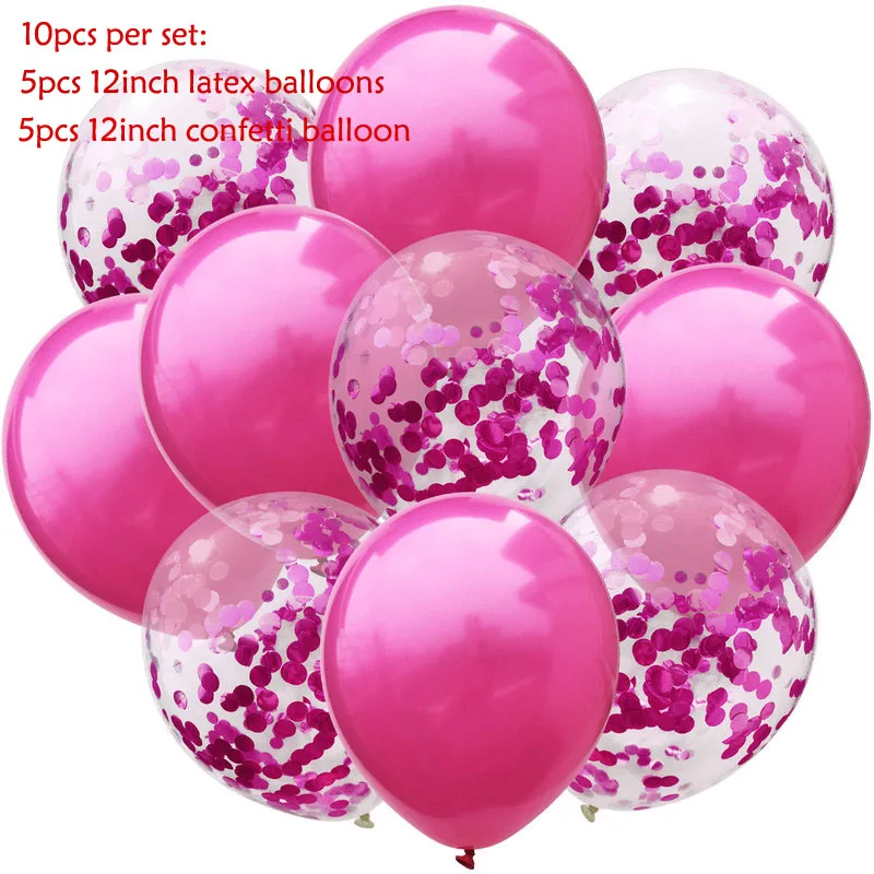 14 шт./лот, набор конфетти из смешанного розового золота с воздушным шаром на день рождения, воздушный шар на свадьбу, день рождения, декоративный шар, сделай сам - Цвет: 10pc(Rose)