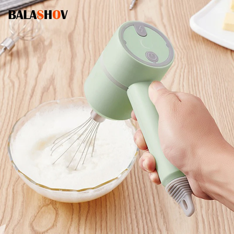Wireless Portable Electric Food Mixer Hand Blender 3 Speeds High Power Dough Egg Beater Baking Kitchen Tools | Бытовая техника