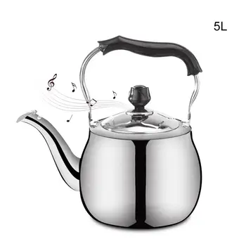 

Kettle Stainless Steel Whistle Teapot Cookware Portable Kitchen Accessories Kettle Antirust Heat Protection Handle 2.5L/4L/5L