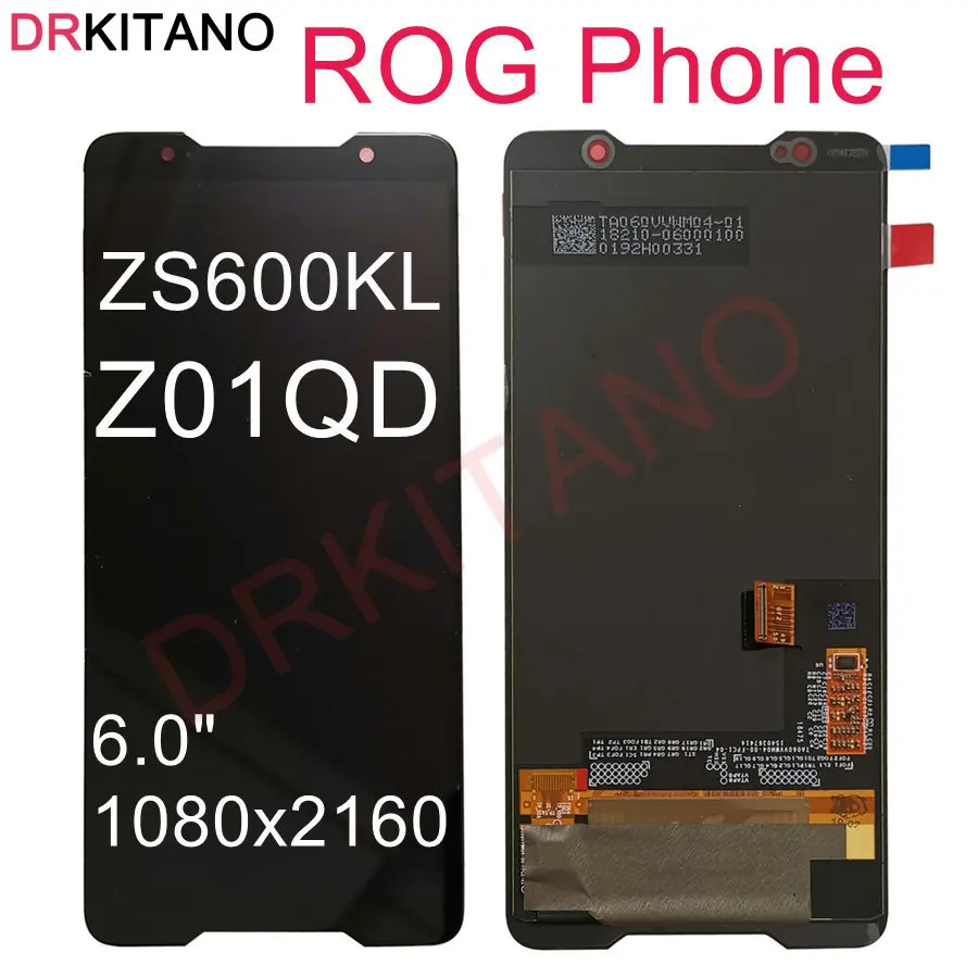 

Original AMOLED Screen For 6.0" ASUS ROG Phone Z01QD ZS600KL LCD Display Screen Touch Digitizer For ASUS ZS600KL LCD Screen