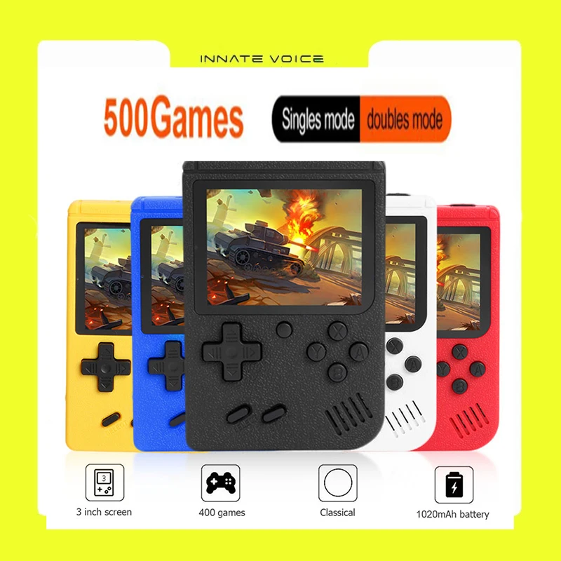ZK50-consola Retro portátil de Macaron, Mando de 3,0 pulgadas con 500 juegos integrados, 5 colores