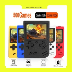 Consola Retro portátil ZK50 Macaron, Mando de 3,0 pulgadas con 500 juegos integrados, 5 colores, regalo para jugadores de juegos clásicos