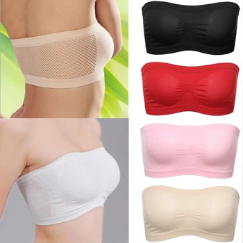 

Womens Tube Top Strapless Bandeau Bra Underwear 2020 Women Bralette Seamless Strapless Tops