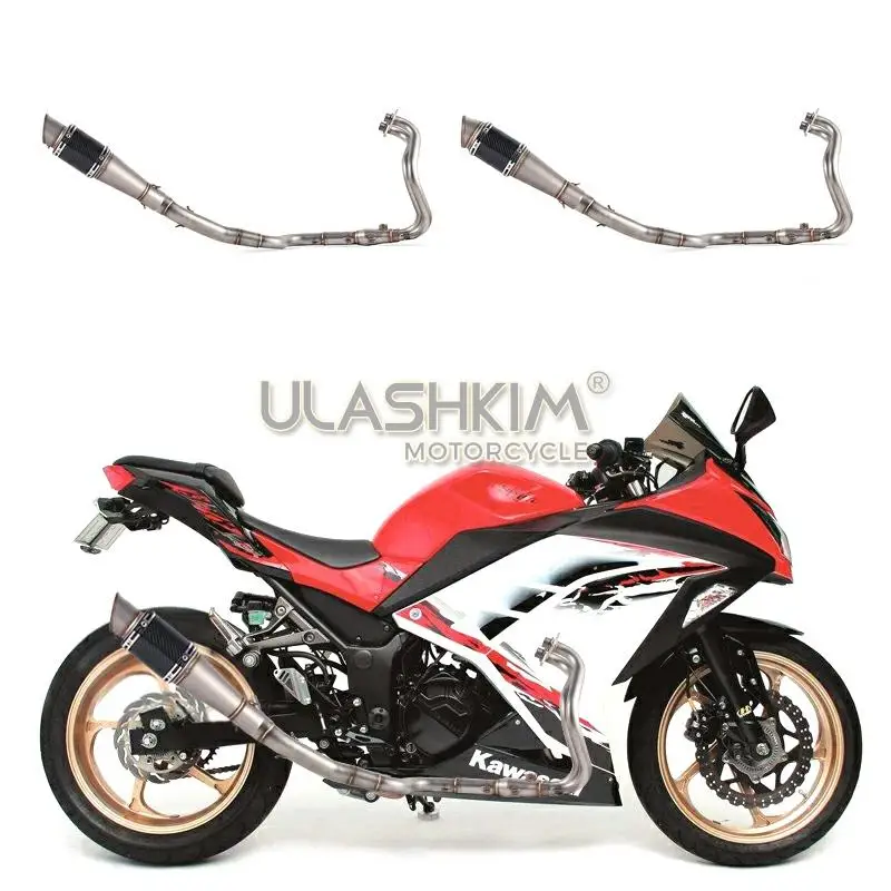 Полная выхлопная система мотоцикла без шнуровки для kawasaki Ninja 250 250R 300 Ninja250 ninja300 средняя труба с DB-KILLER