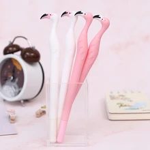 8 шт. креативные мультфильм Фламинго чернила гелевая ручка кавайные канцелярские принадлежности вещь офисные школьные принадлежности аксессуары милые черные синие канцелярские принадлежности Bts