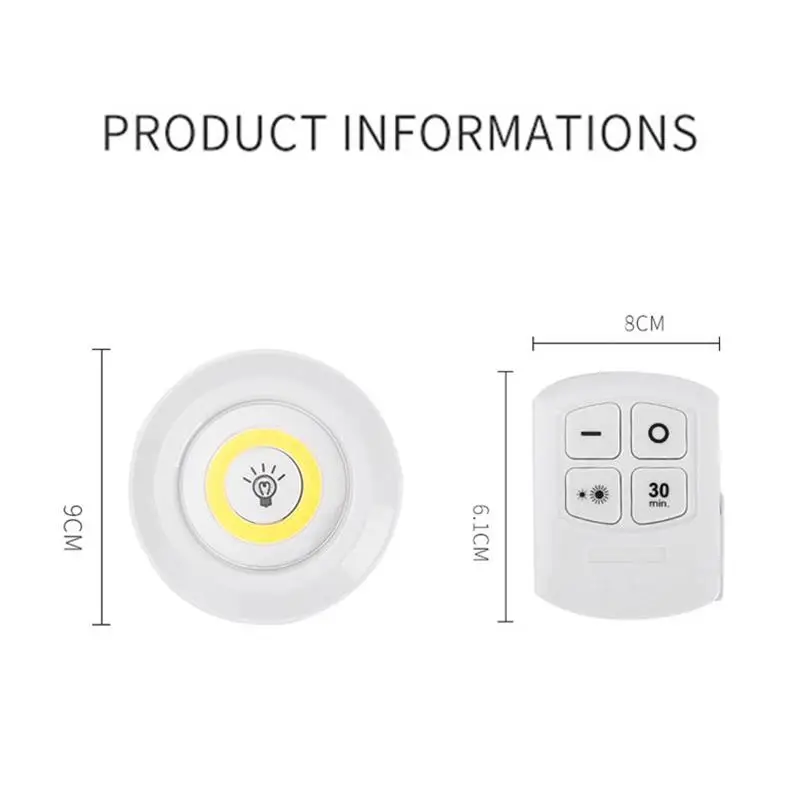 Беспроводная диммируемая COB Светодиодная подсветка под шкаф светильник s для шкаф для одежды ванная светильник ingwith пульт дистанционного управления на батарейках