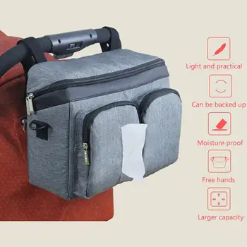 

Baby Stroller Storage Bag Large Capacity Portable Mommy Bag Baby Supplies Storage Bag Umbrella Car Stroller Accessories
