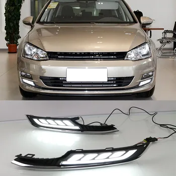 

Car Styling GOLF7 LED Daytime Running Light for VW Golf 7 2013 2014 2015 LED DRL Slgnal Fog Lamp Daytime Driving Light 12V