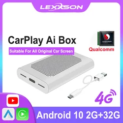LEXXSON 4G Android 10.0 Carplay Ia Boîte Autoradio D'IOS CarPlay Android Multimédia Vidéo Joueurs 2 + 32G Sans Fil de lien de Miroir de TÉLÉVISION 
