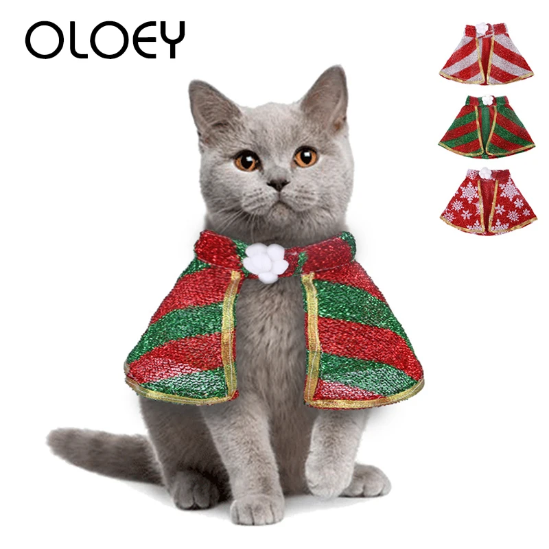 

Funny Christmas Clothes Warm Pet Dog Cat Clothes Puppy Santa Cute Dogs Cloak Cats Costume Home Decor