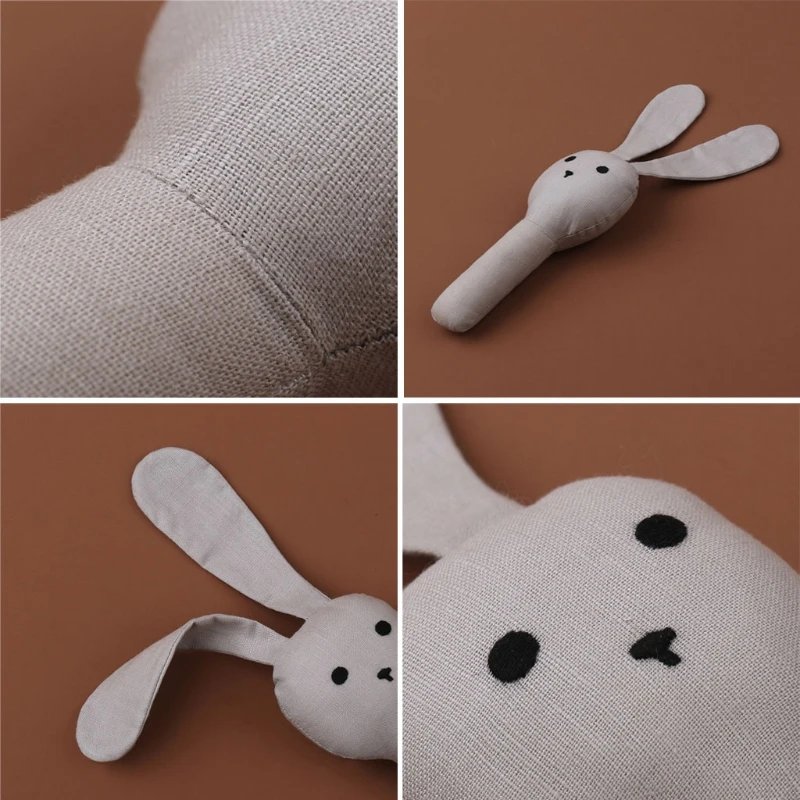 Baby Hand Bells Rattles Plush Shaking Toys Newborn Gift Early Educational Toy