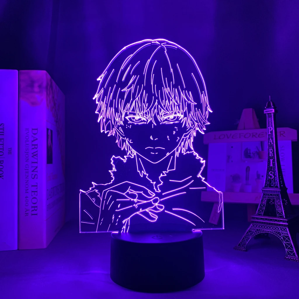 

Tokyo Ghoul Ken Kaneki 3d Lamp for Bedroom Decor Nightlight Cool Birthday Gift Acrylic Led Night Light Anime Tokyo Ghoul