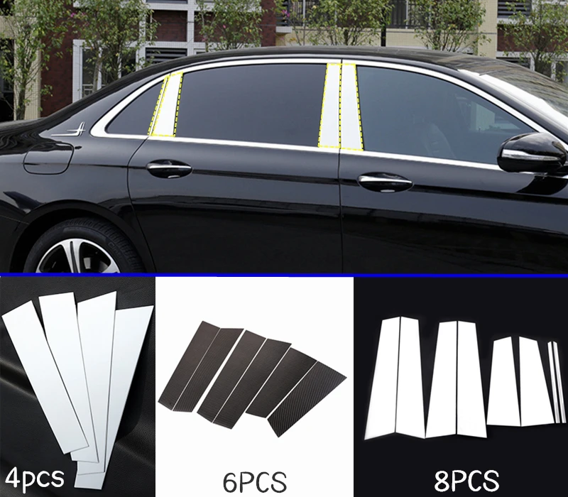 For Mercedes Benz E Class W213 E200 E300L 2016-2019 Car Accessories Window Molding Trim