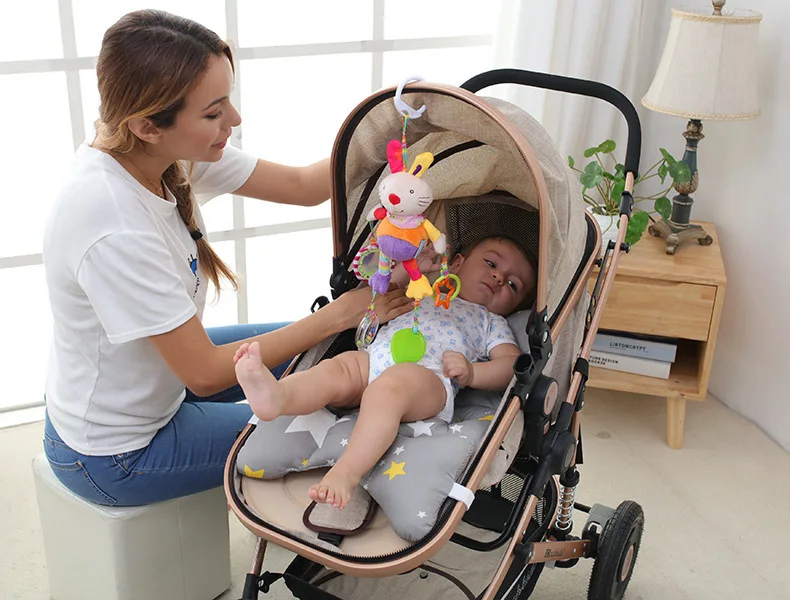 Newborn Baby Plush Stroller Toys Baby Rattles Mobiles Cartoon Animal Hanging Bell Educational Baby Toys 0-12 Months Speelgoed