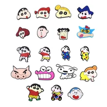 Janpan – breloques de chaussures en PVC, 1 pièce, personnages de dessin animé, sabots en forme de crocodile, décoration pour enfants, cadeaux de noël 