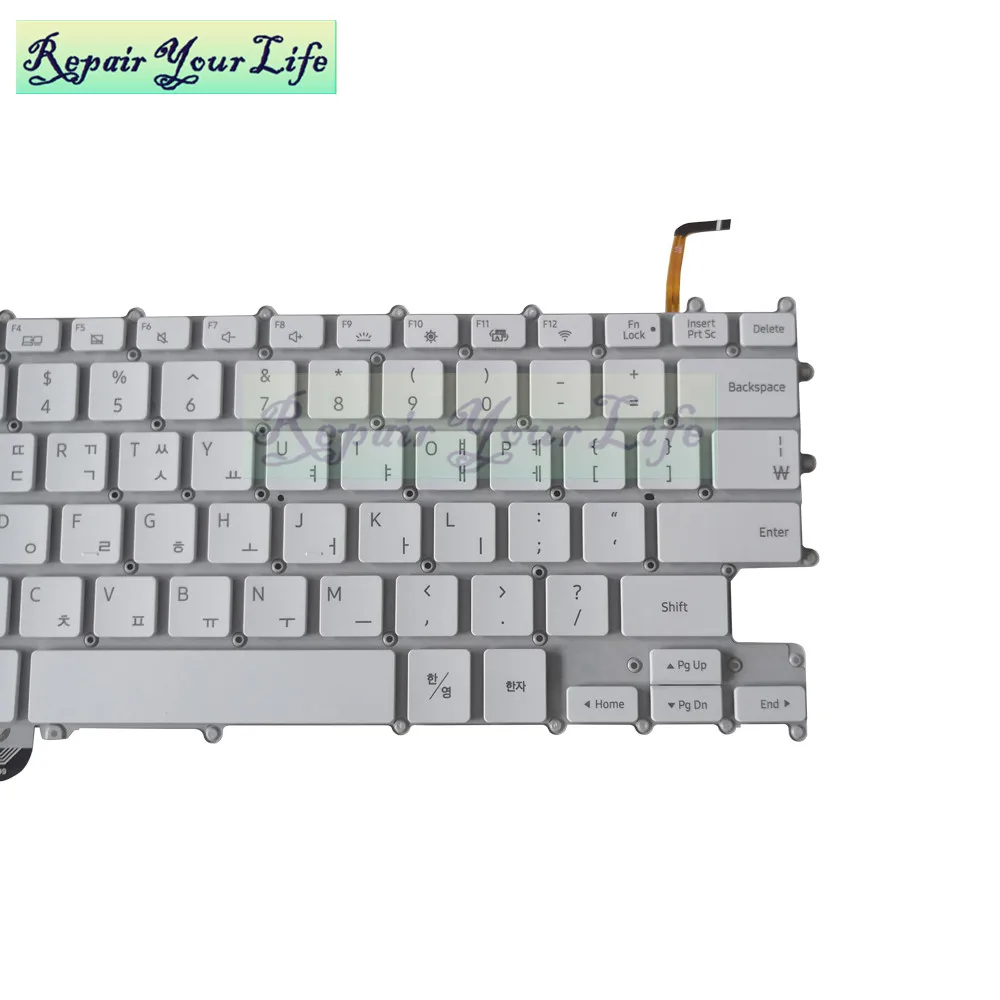 Teclado para Computador com Iluminação de Fundo para Samsung 930sbe K01 e Notebook Canetas 13.3 Original Coreano Azul e Branco - Imagem 4