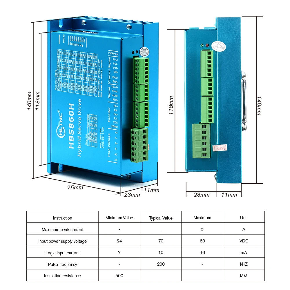 TB6600/DM542/DM556/CW8060/DM860H /HBS860H/HB860H/HBS57H гибридный шаговый сервоконтроллер для двигателя