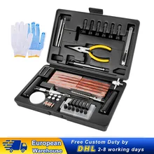 Professional Tire Repair Kit Car Motorcycle Bike Tire Repair Tools Emergency Heavy Duty Tubeless Tire Puncture Repair Kit Set