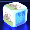 Panda Bear Couples Alarm Clocks Cartoon Print Led Desk Clock Lovers Digital Clock with Date Thermometer Cute Birthday Gifts 6