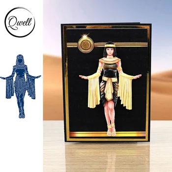 

QWELL Egyptian Girl Metal Cutting Dies for Scrapbooking and Card Making Paper Embossing Craft New 2019 die cuts