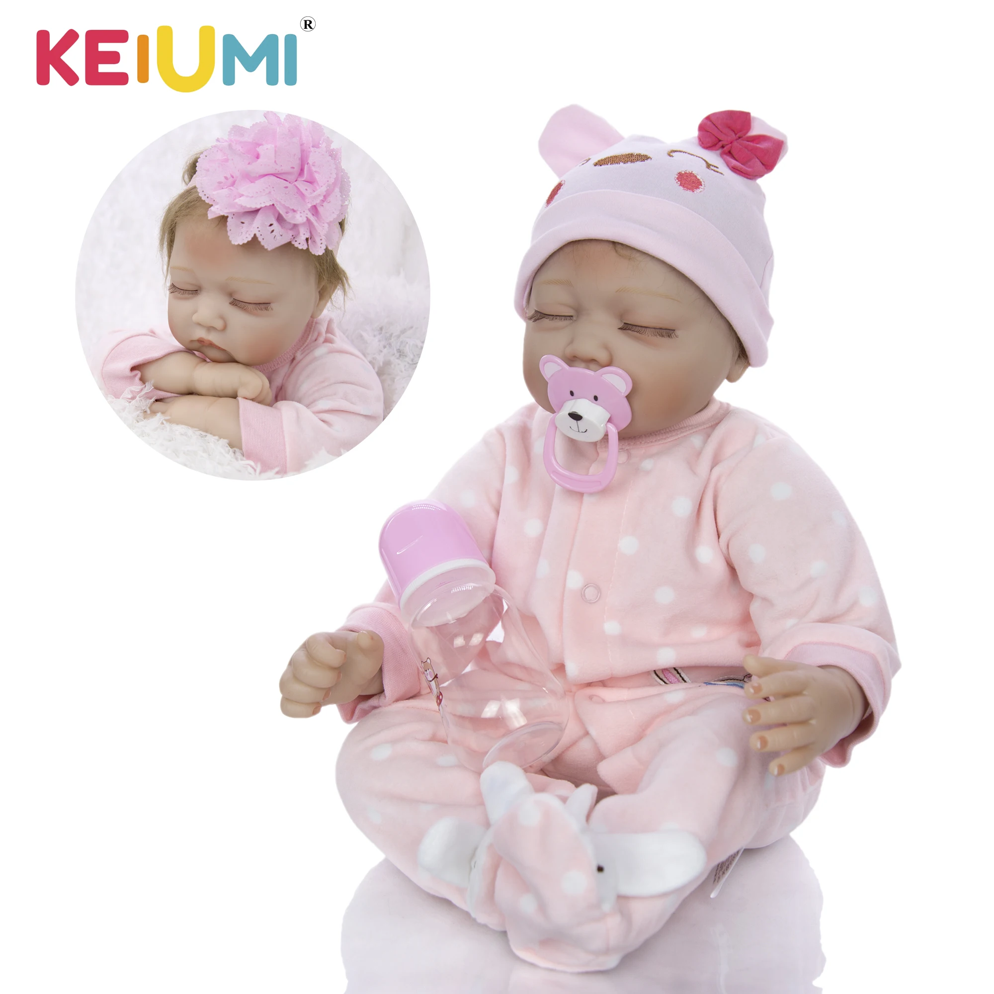 KEIUMI выглядит как спящий Новорожденный ребенок 55 см Сделай Сам одевалка куклы