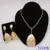 Fashion Nigerian Woman Wedding African Beads Jewelry Set Gold Color Fashion Dubai Gold Color Bridal Gift 22