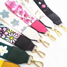 Colorful Bag Strap Belt Flower Replacement Wide Straps for Crossbody Bag Accessories Nylon Shoulder Strap for Bags
