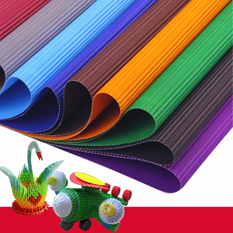 Children's Hand-made Origami Paper Diy Corrugated Paper 50*70cm Artistic Hand Folding Craft Paper Christmas 2mm
