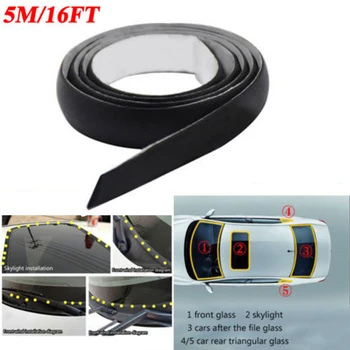 

Front 5M 5m/197" Rubber Trim For Car Windshield Flexible Car Waterproof Replaces New Sale Seal