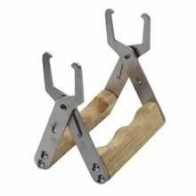 Прочный Профессиональный портативный инструмент для пчеловодства практичный держатель рамы ручка с деревянной ручкой зажим для улья из нержавеющей стали