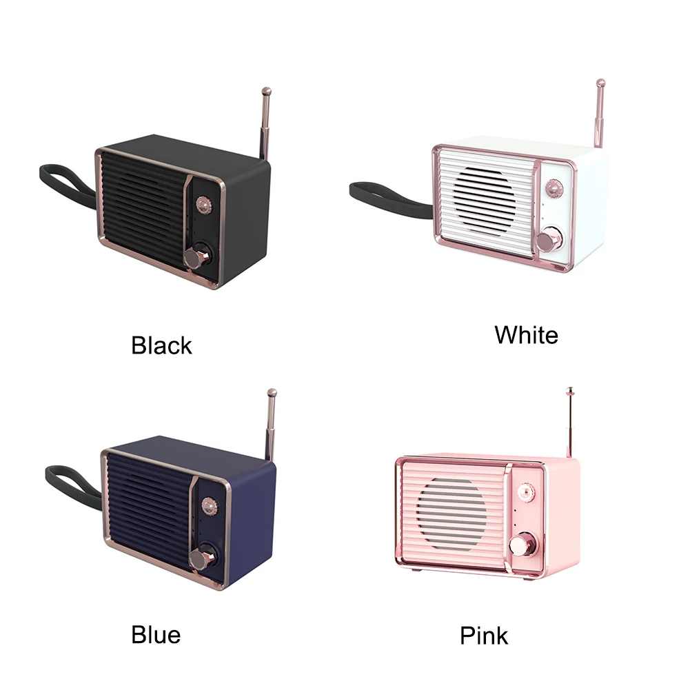 Милый ретро bluetooth-динамик, Ретро стиль, милый мини bluetooth-динамик, Ностальгический тяжелый бас, 3D стерео объемный HiFi звуковые эффекты