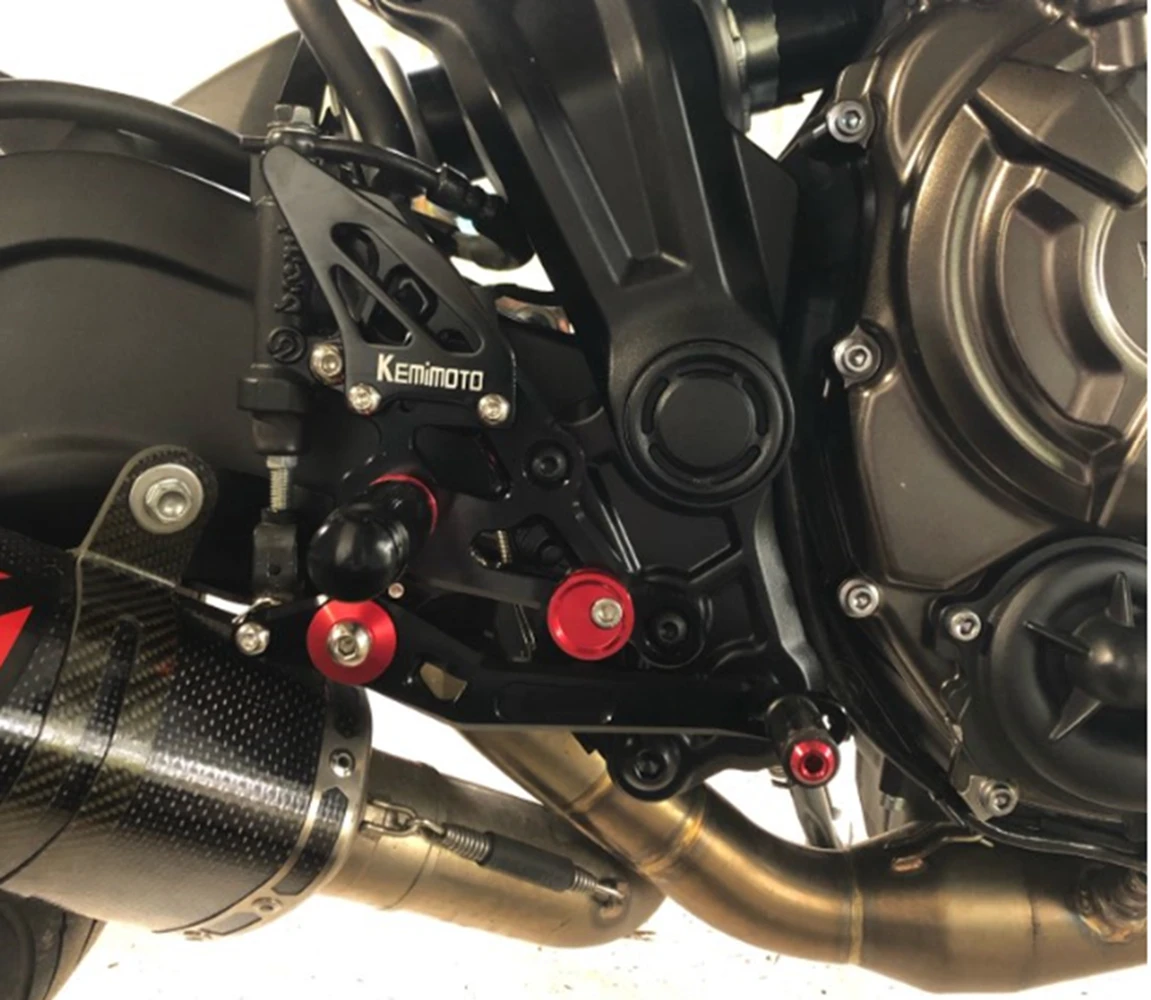 Для YAMAHA MT 07 KEMiMOTO регулируемый задний комплект с ЧПУ Rearsets подножка FZ07 MT07 для YAMAHA MT-07 FZ-07 FZ 07