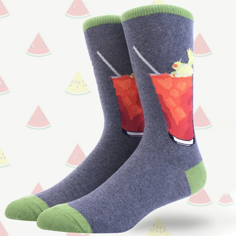 

Casual Personality Pattern Printed Winter Warm Socks Anti-slip Breathable Cotton Spandex Practical Sport Socks Cycling Socks