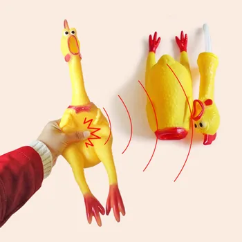 

Funny Screaming Chicken Dogs Toys Chew Toy Detachable Squeeze Squeaky Sound Toy For Dog Cat Pet Toy