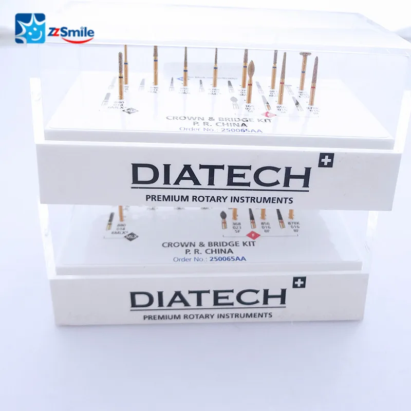Одобренный CE 11 шт./компл. Швейцария оригинальный Diatech зубная коронка и мост Prepration Kit