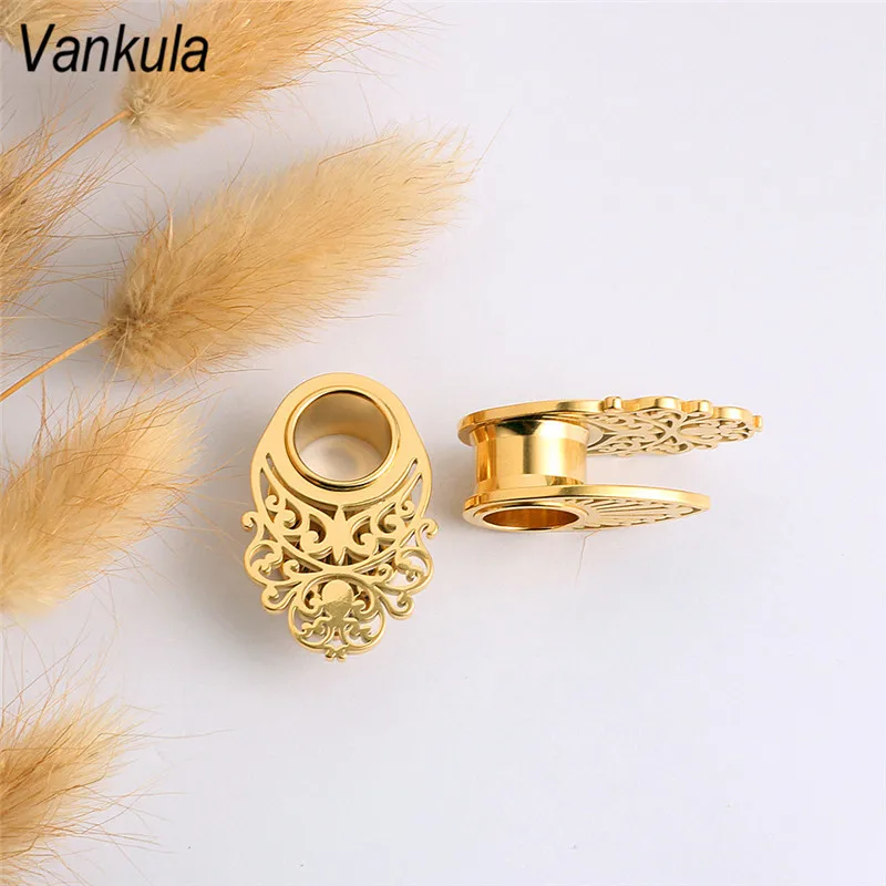 Vankula 2 шт. Новое поступление модные беруши туннель 316L Нержавеющая сталь ювелирные