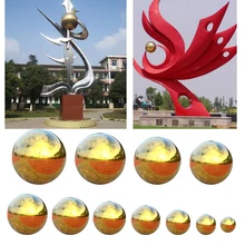 Полый шар из нержавеющей стали с зеркалом, блестящее дополнение, декоративный шар для дома, сада, магазина, Декор, подарок для дома, 76 мм~ 138 мм