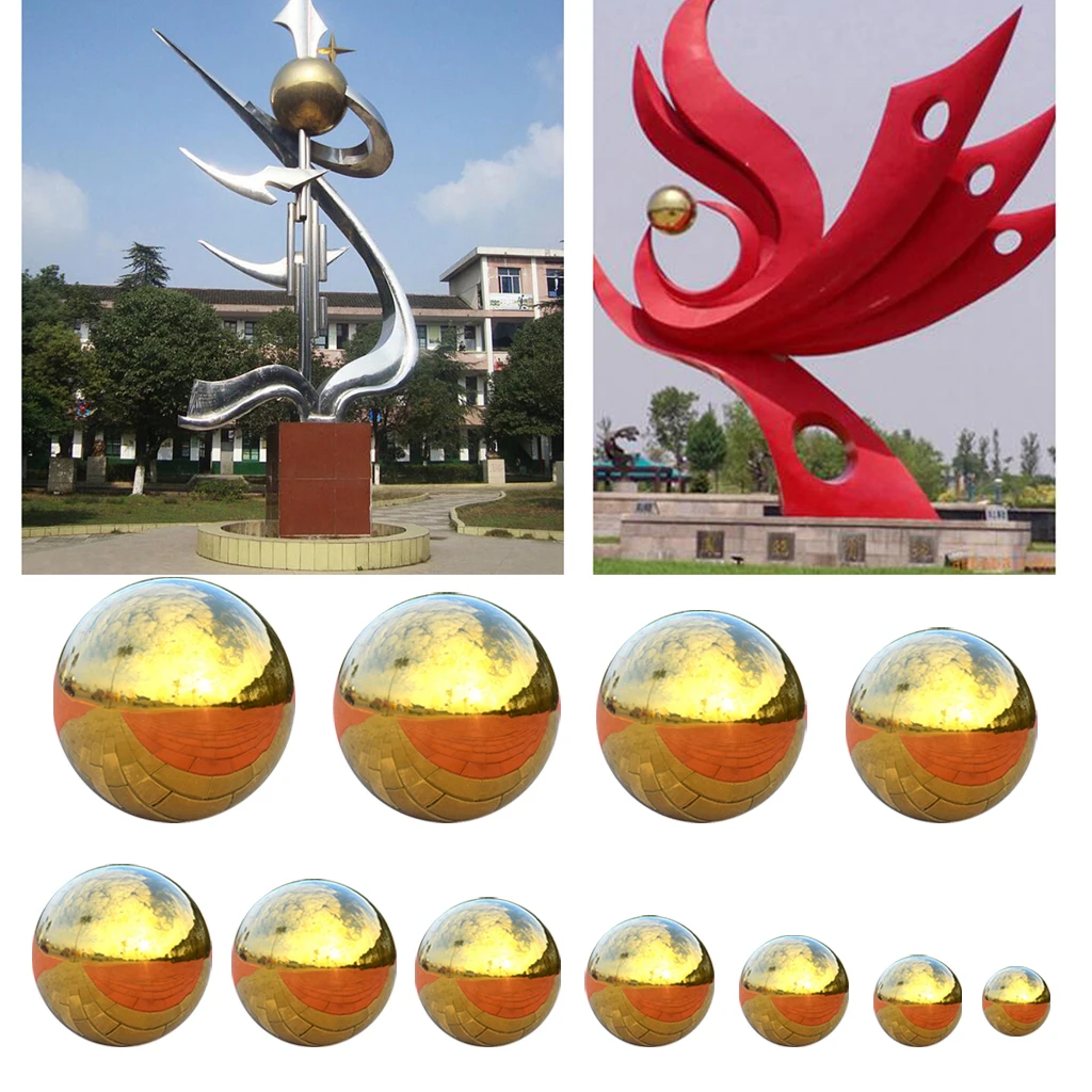 Stainless Steel Hollow Gazing Mirror Ball Shiny Addition Decorative for Home Garden Shop Decor Housewarming Gift 76mm~138mm | Дом и сад