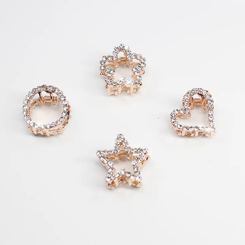 Girls Small Hair Claws Crab Rhinestone Hairpins Hair Jewelry hair accessory jewelry accessories For Women